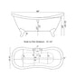 Cambridge Plumbing ADES-463D-2-PKG-CP-7DH Acrylic Double Slipper Soaking Tub and Complete Polished Chrome Plumbing Package (ADES-463D-2-PKG-CP-7DH)