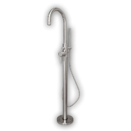 Cambridge Plumbing CAM150-BN Modern Freestanding Tub Filler Faucet with Shower Wand - Brushed Nickel (CAM150-BN)