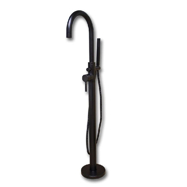 Cambridge Plumbing CAM150-ORB Modern Freestanding Tub Filler Faucet with Shower Wand - Oil Rubbed Bronze (CAM150-ORB)