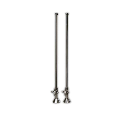 Cambridge Plumbing CAM341D-BN Clawfoot Bathtub Plumbing Deck Mount Supply Lines-Brushed Nickel (CAM341D-BN)