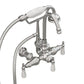 Cambridge Plumbing CAM684BTW-CP Clawfoot Tub Brass Wall Mount Faucet with Hand Held Shower - Polished Chrome (CAM684BTW-CP)