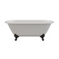 Cambridge Plumbing DE-60-NH-ORB Cast Iron Double Ended Clawfoot Tub 60" x 30" with Oil Rubbed Bronze Feet (No Faucet Drillings) (DE-60-NH-ORB)