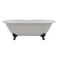 Cambridge Plumbing DE-67-DH-ORB Cast Iron Double Ended Clawfoot Tub 67" x 30" with 7" Deck Mount Faucet Drillings and Oil Rubbed Bronze Feet (DE-67-DH-ORB)