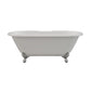 Cambridge Plumbing DE60-463D-6-PKG-CP-7DH Cast Iron Double Ended Clawfoot Tub 60" x 30" with 7" Deck Mount Faucet Drillings and British Telephone Style Faucet, Complete Polished Chrome Plumbing Package + 6" Deck Mount Risers (DE60-463D-6-PKG-CP-7DH)