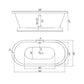 Cambridge Plumbing DE60-PED-463D-2-PKG-ORB Cast Iron Double Ended Pedestal Tub 60" x 30" with Faucet Drillings + Classic Telephone Style 2" Deck Mounted Faucet, Complete Plumbing Package in ORB finish (DE60-PED-463D-2-PKG-ORB)