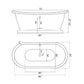 Cambridge Plumbing DES-PED-NH Cast Iron Double Ended Slipper Tub 71" x 30" (No Faucet Drillings) (DES-PED-NH)