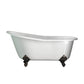 Cambridge Plumbing ST61-463D-2-PKG-ORB-7DH Cast Iron Slipper Clawfoot Tub 61" x 30" with 7" Deck Mount Faucet Drillings, and Complete Oil Rubbed Bronze Plumbing Package (ST61-463D-2-PKG-ORB-7DH)