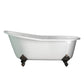 Cambridge Plumbing ST67-150-PKG-ORB-NH Cast Iron Slipper Clawfoot Tub 67" x 30" with Complete Oil Rubbed Bronze Modern Freestanding Tub Filler + Hand Held Shower Assembly Plumbing Package (No Faucet Drillings) (ST67-150-PKG-ORB-NH)