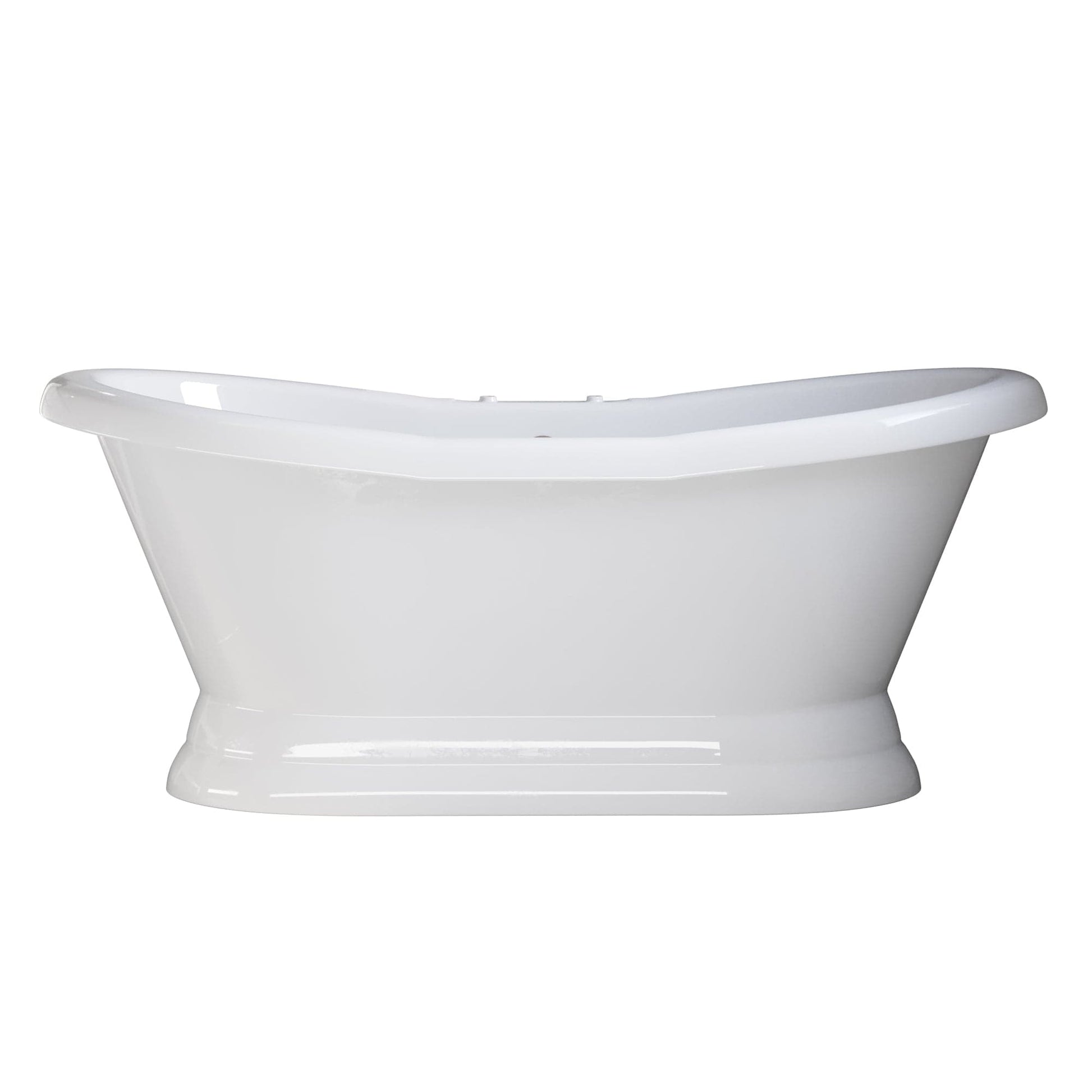 Cambridge Plumbing USA-ADES-PED-DH USA Quality 68" Double Slipper Pedestal Tub with Contiuous Rim (USA-ADES-PED-DH)