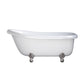 Cambridge Plumbing USA-AST60-DH-BN USA Quality 60" Clawfoot Slipper Tub with Deck Mount Faucet Holes and Brushed Nickel Feet (USA-AST60-DH-BN)