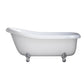 Cambridge Plumbing USA-AST66-NH-CP USA Quality 66" Clawfoot Slipper Tub with Contiuous Rim and Polished Chrome Feet (USA-AST66-NH-CP)