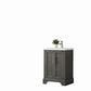 24 Inch Single Sink Bathroom Vanity in Gray with Ceramic Sink and Countertop - Vanity Art VA5024-SG