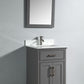 30 Inch Single Sink Bathroom Vanity in Gray with White Marble Countertop - Vanity Art VA1030G