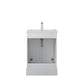 24 Inch Single Sink Bathroom Vanity in White with Ceramic Sink and Countertop - Vanity Art VA5024-W