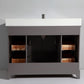 48 Inch Single Sink Bathroom Vanity in Gray with White Marble Countertop - Vanity Art VA1048G