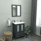 24 Inch Single Sink Bathroom Vanity in Espresso with Ceramic Countertop - Vanity Art VA3024E