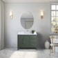 42 Inch Single Sink Bathroom Vanity in Vintage Green with Marble Countertop - Vanity Art VA9042-VG