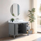 42 Inch Single Sink Bathroom Vanity in Cashmere Gray with Marble Countertop - Vanity Art VA9042-G