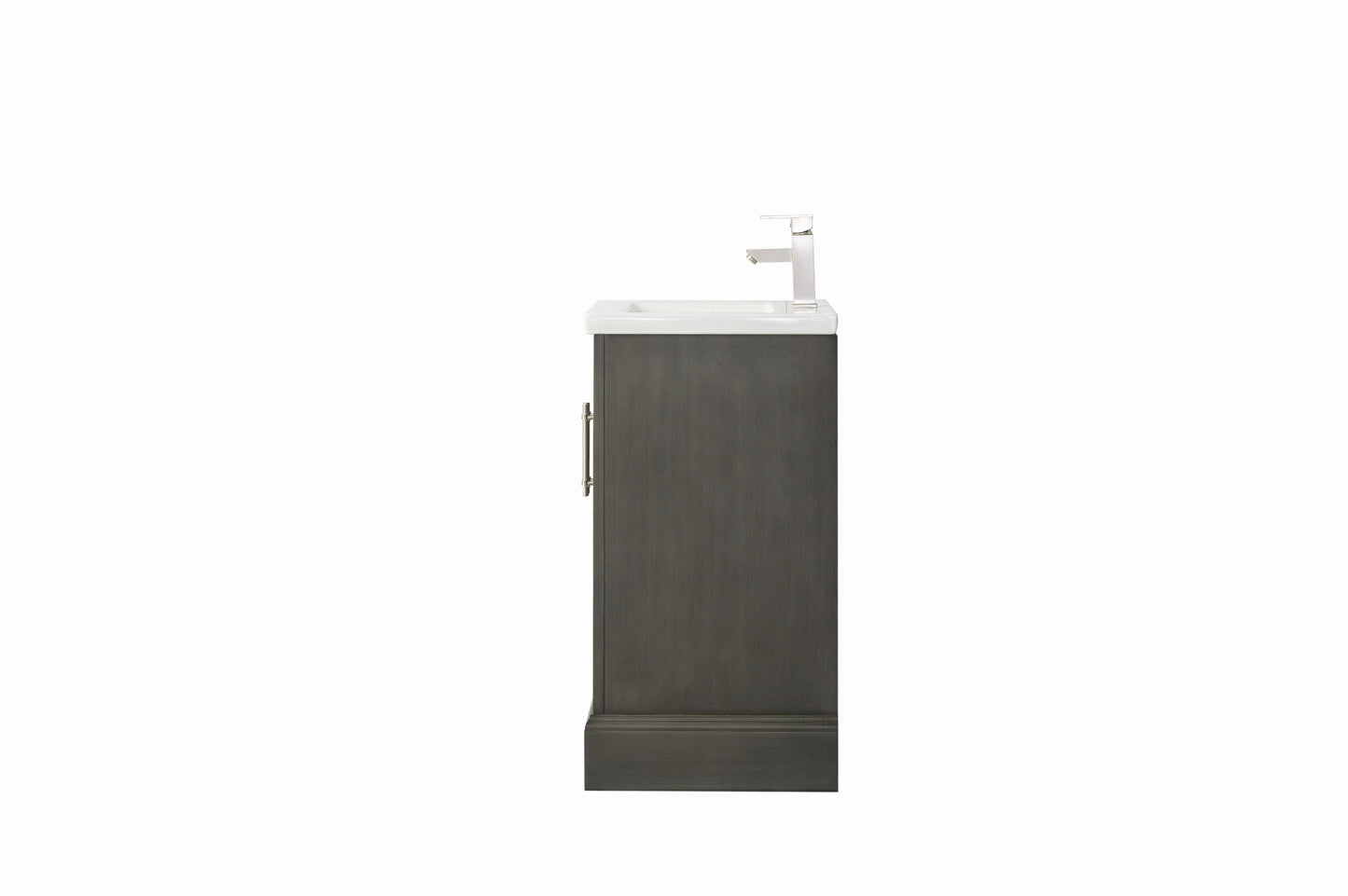 24 Inch Single Sink Bathroom Vanity in Gray with Ceramic Sink and Countertop - Vanity Art VA5024-SG