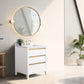 30 Inch Single Sink Bathroom Vanity in White with Marble Countertop - Vanity Art VA8030-W