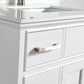 36 Inch Single Sink Bathroom Vanity in White with White Marble Countertop - Vanity Art VA1036W