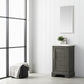 20 Inch Single Sink Bathroom Vanity in Gray with Ceramic Sink and Countertop - Vanity Art VA5020-SG