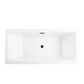 67 Inch Freestanding White Acrylic Bathtub with Overflow And Pop-Up Drain - Vanity Art VA6817-L-ORB