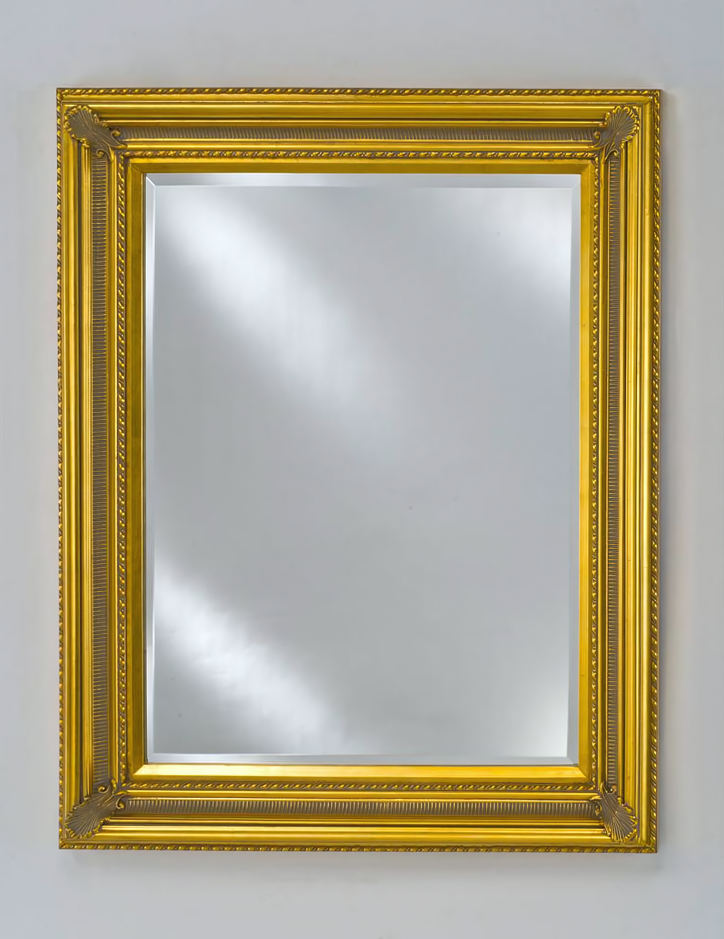 Afina Estate 15 Vanderbilt Baroque Frame Wall Mirror 28" x 34" Antique Gold EC15-2834-GD