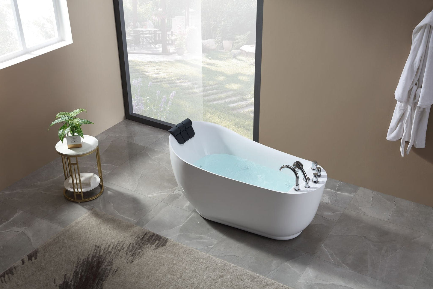 Empava EMPV-59AIS04 Empava - 59AIS04 59 in. Whirlpool Freestanding Acrylic Bathtub