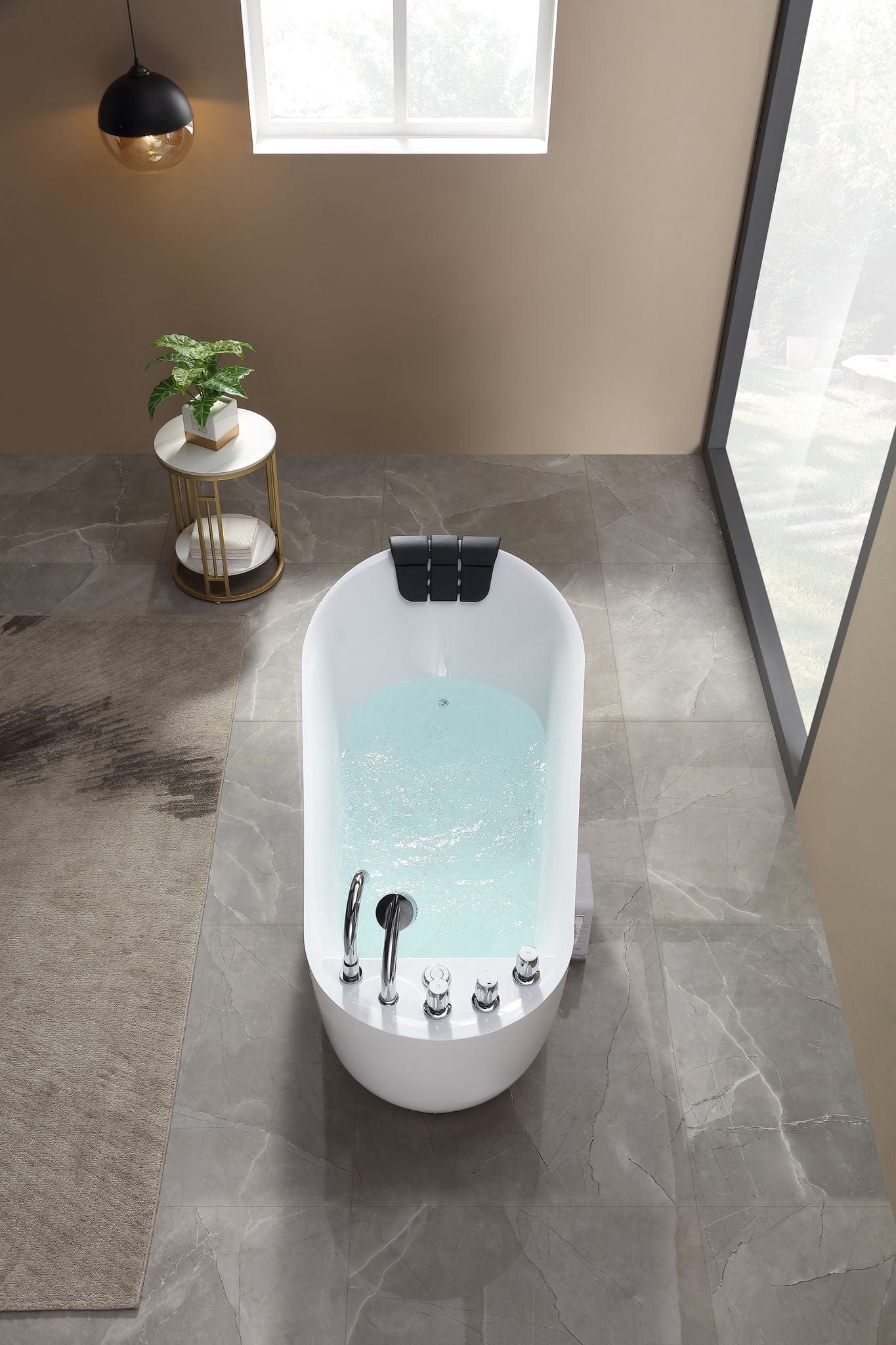 Empava EMPV-59AIS04 Empava - 59AIS04 59 in. Whirlpool Freestanding Acrylic Bathtub