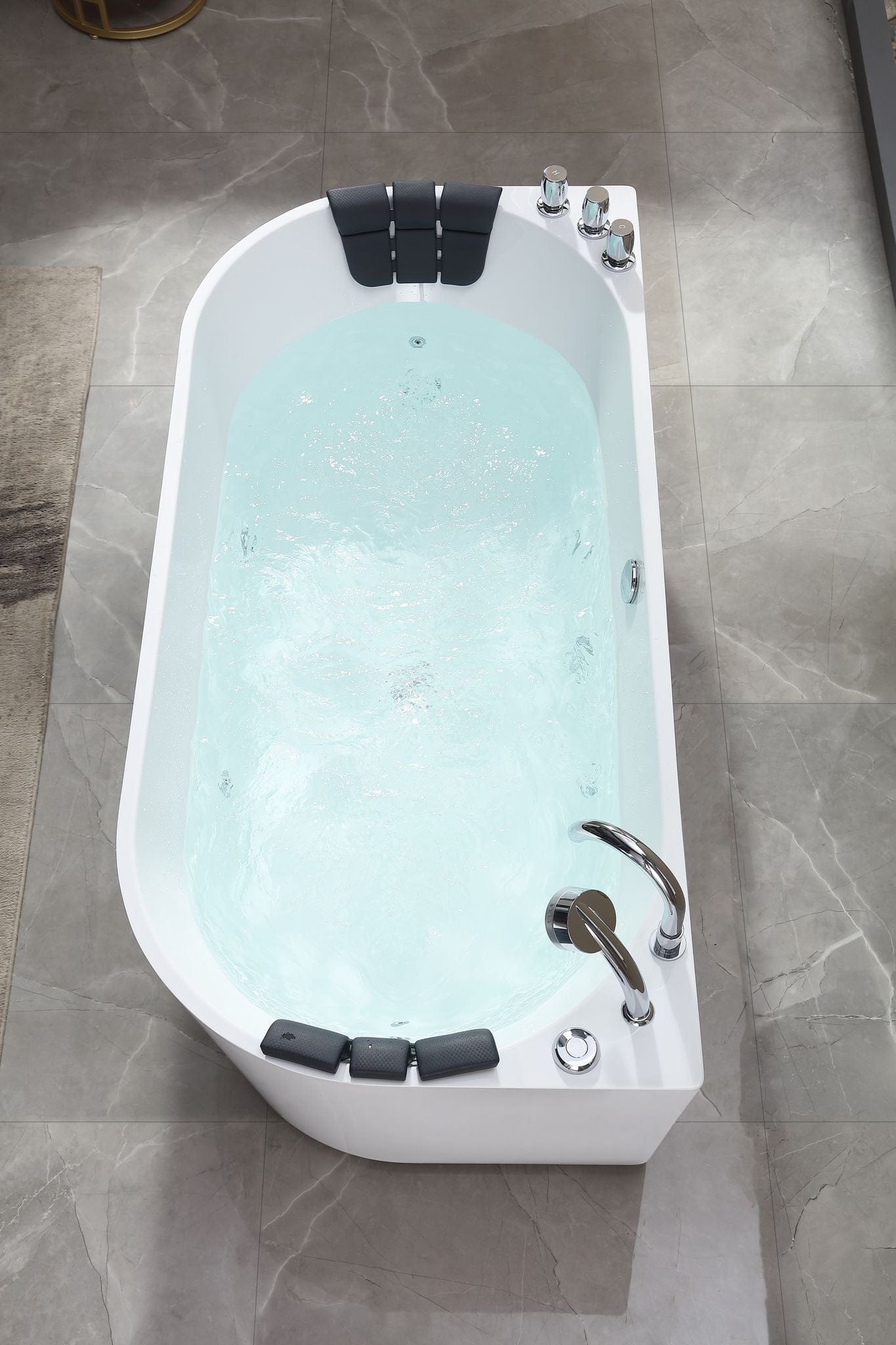 Empava EMPV-59AIS06 Empava - 59AIS06 59 in. Whirlpool Acrylic Alcove Bathtub