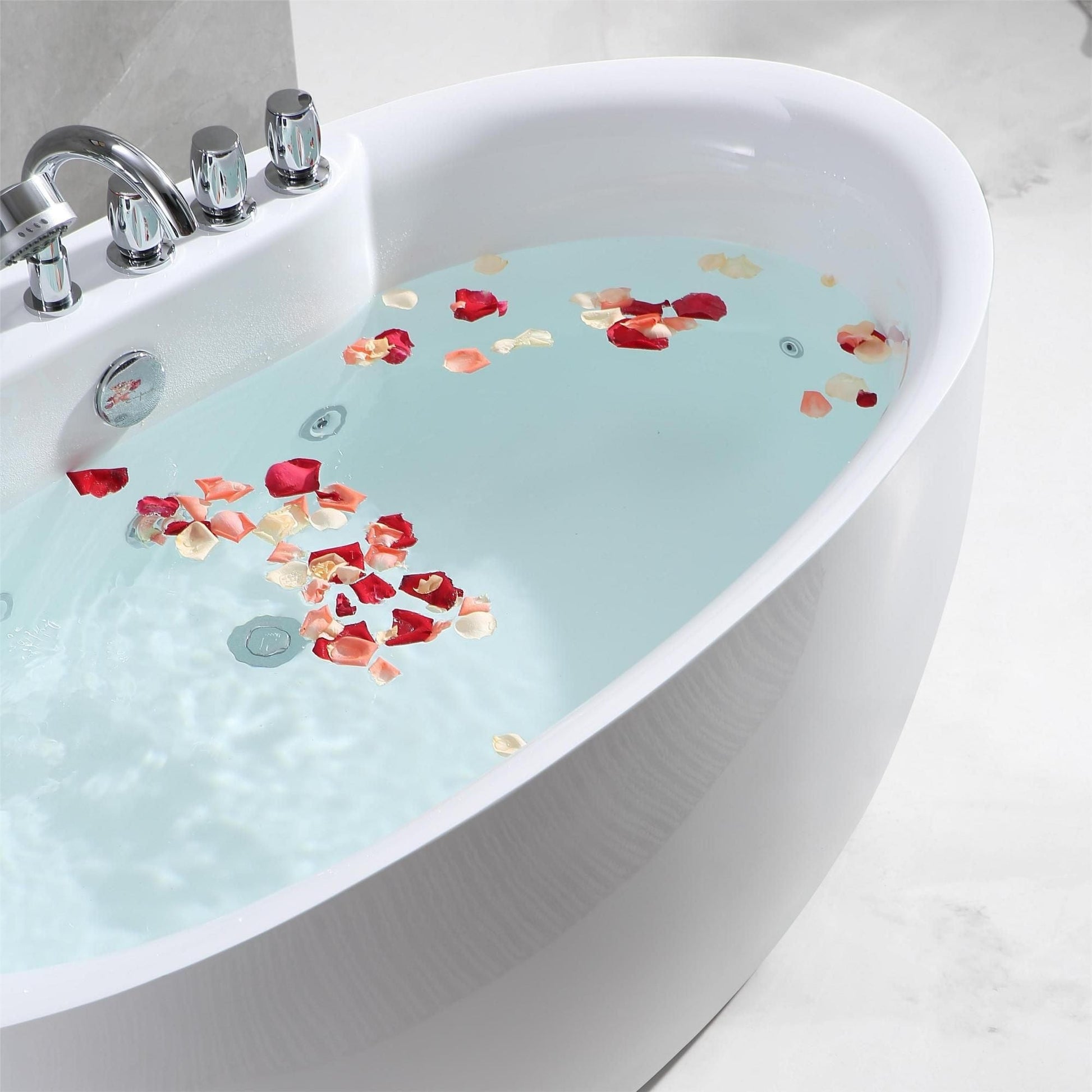 Empava EMPV-59AIS12 Empava - 59AIS12 59 in. Whirlpool Freestanding Acrylic Bathtub