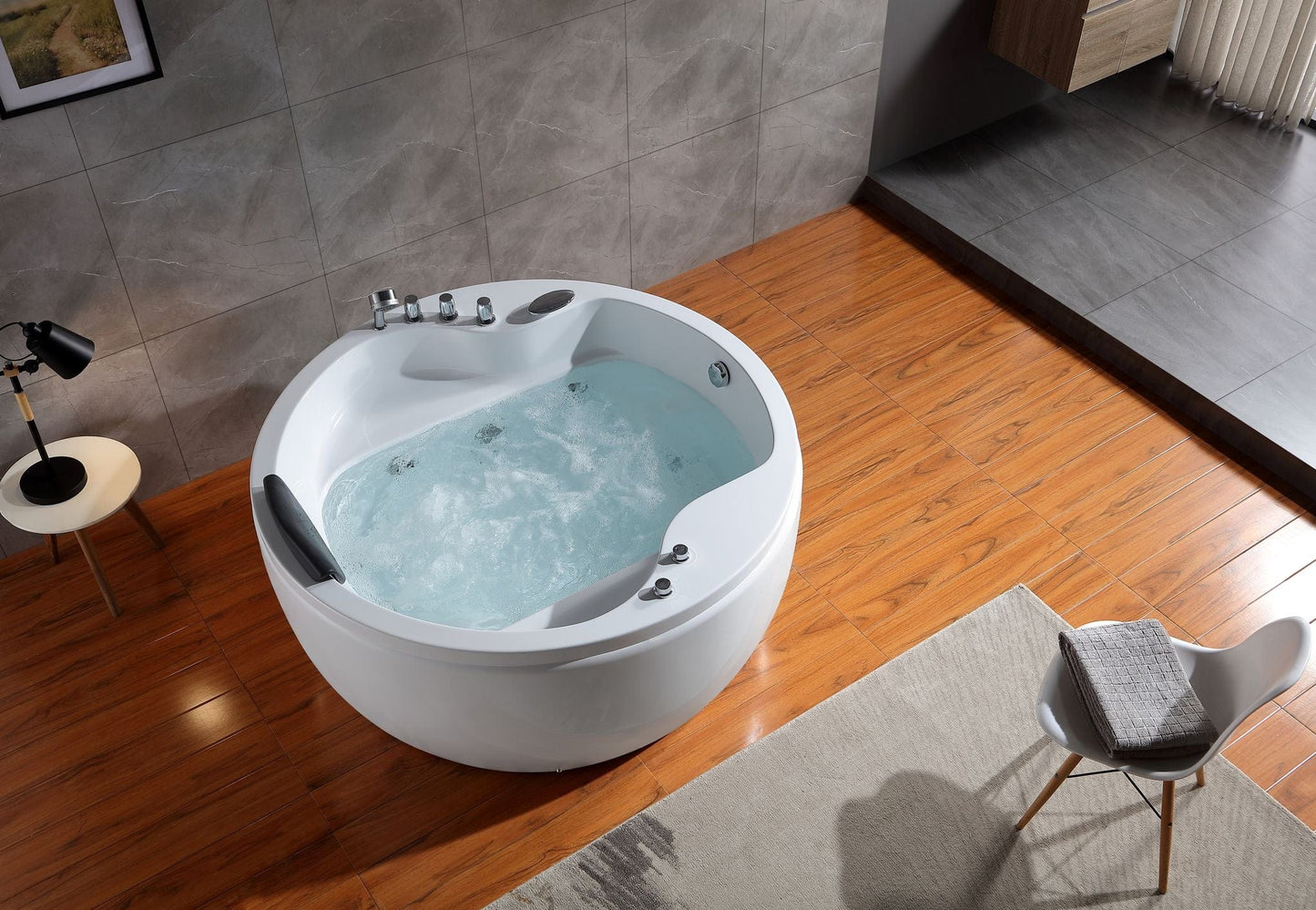 Empava EMPV-59JT005 Empava - 59JT005 59 in. Whirlpool Acrylic Freestanding Bathtub