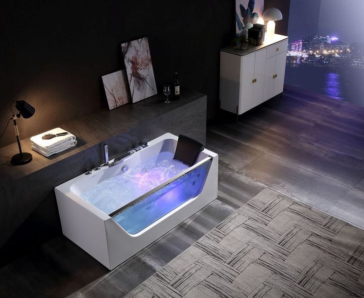 Empava EMPV-59JT408LED Empava - 59JT408LED - 59 in. Whirlpool Rectangular Bathtub