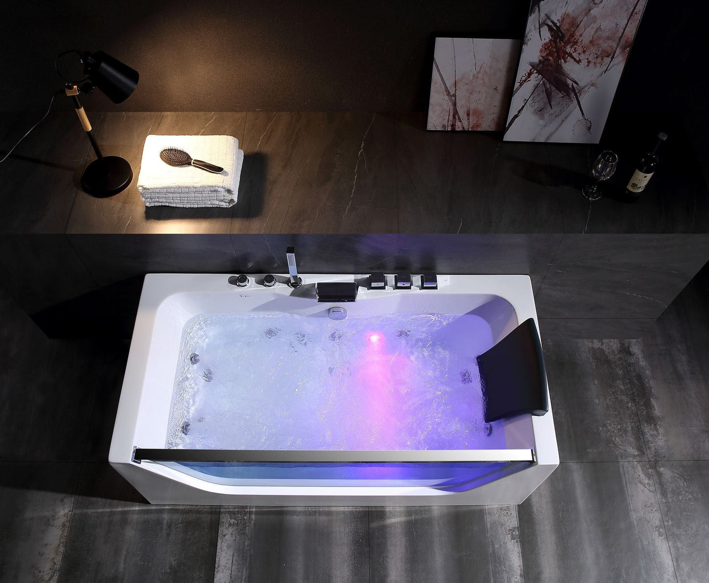 Empava EMPV-59JT408LED Empava - 59JT408LED - 59 in. Whirlpool Rectangular Bathtub