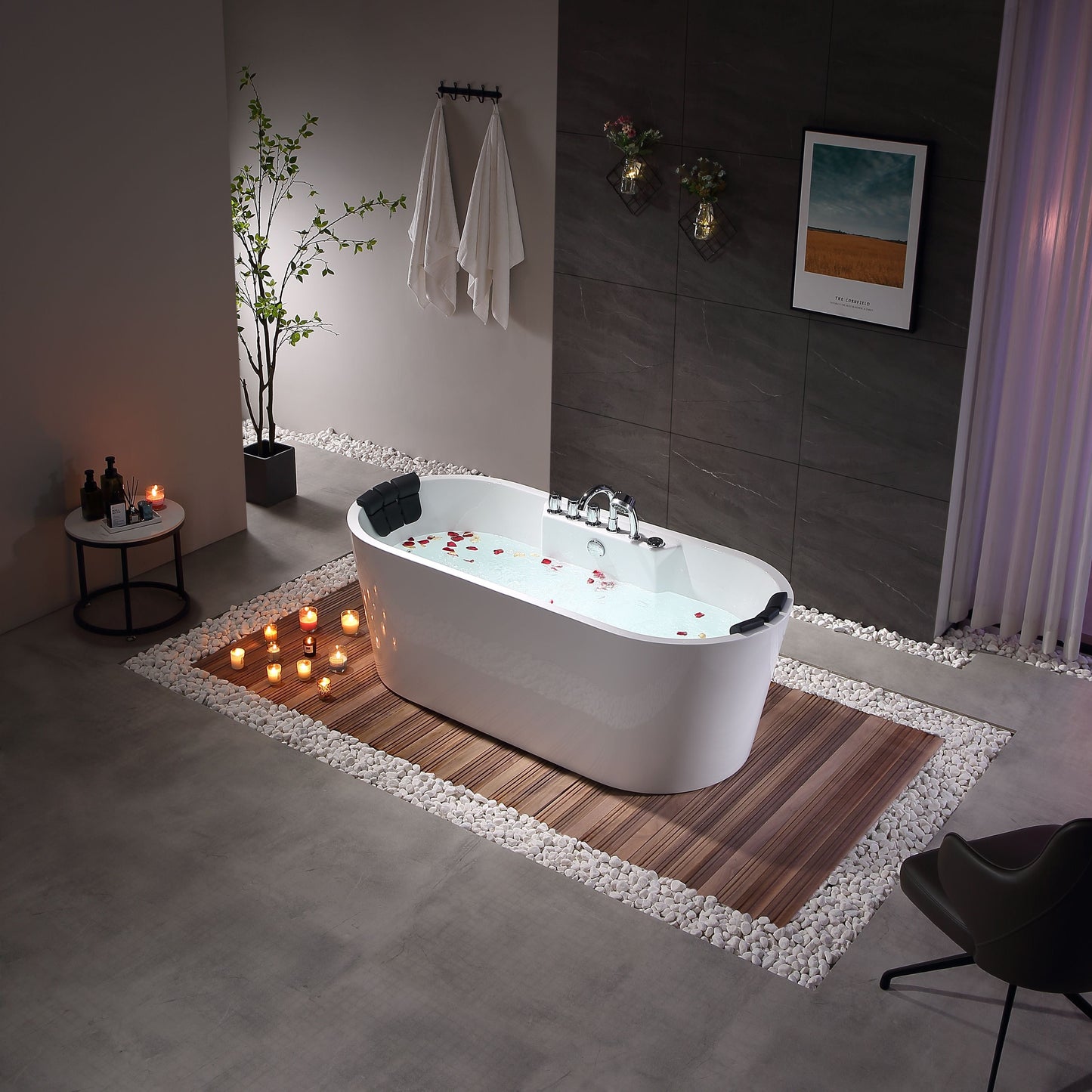 Empava EMPV-67AIS01 Empava - 67AIS01 67 in. Whirlpool Freestanding Bathtub