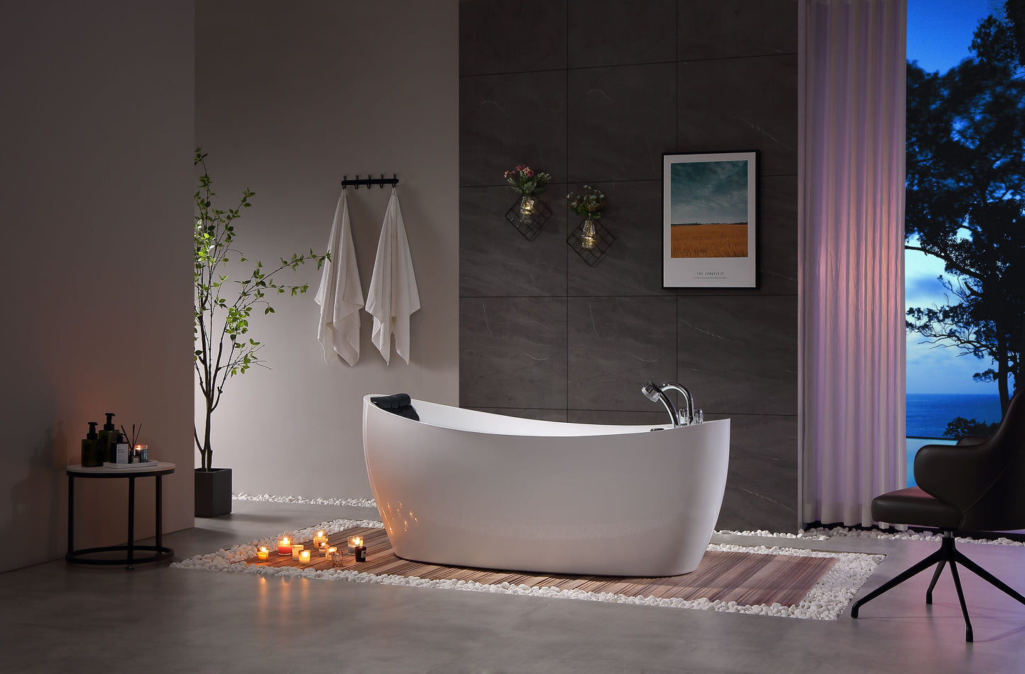 Empava EMPV-67AIS02 Empava - 67AIS02 67 in. Whirlpool Freestanding Bathtub