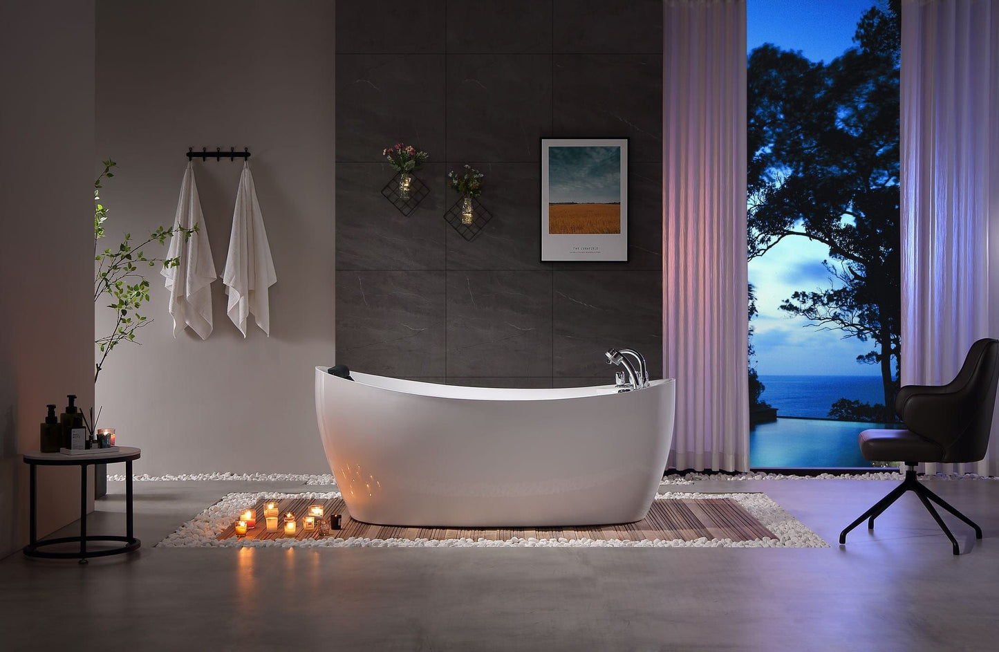 Empava EMPV-67AIS02 Empava - 67AIS02 67 in. Whirlpool Freestanding Bathtub