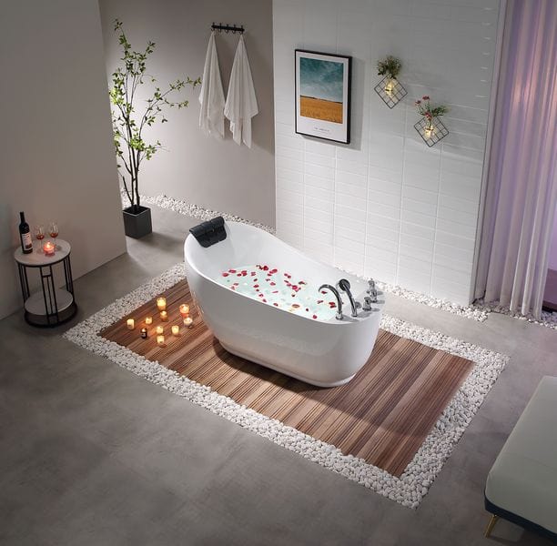 Empava EMPV-67AIS05 Empava - 67AIS05 67 in. Whirlpool Freestanding Acrylic Bathtub