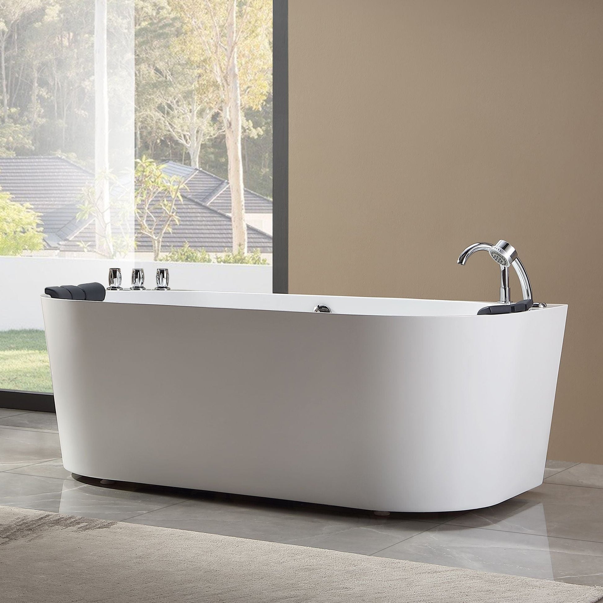 Empava EMPV-67AIS07 Empava - 67AIS07 67 in. Whirlpool Acrylic Alcove Bathtub