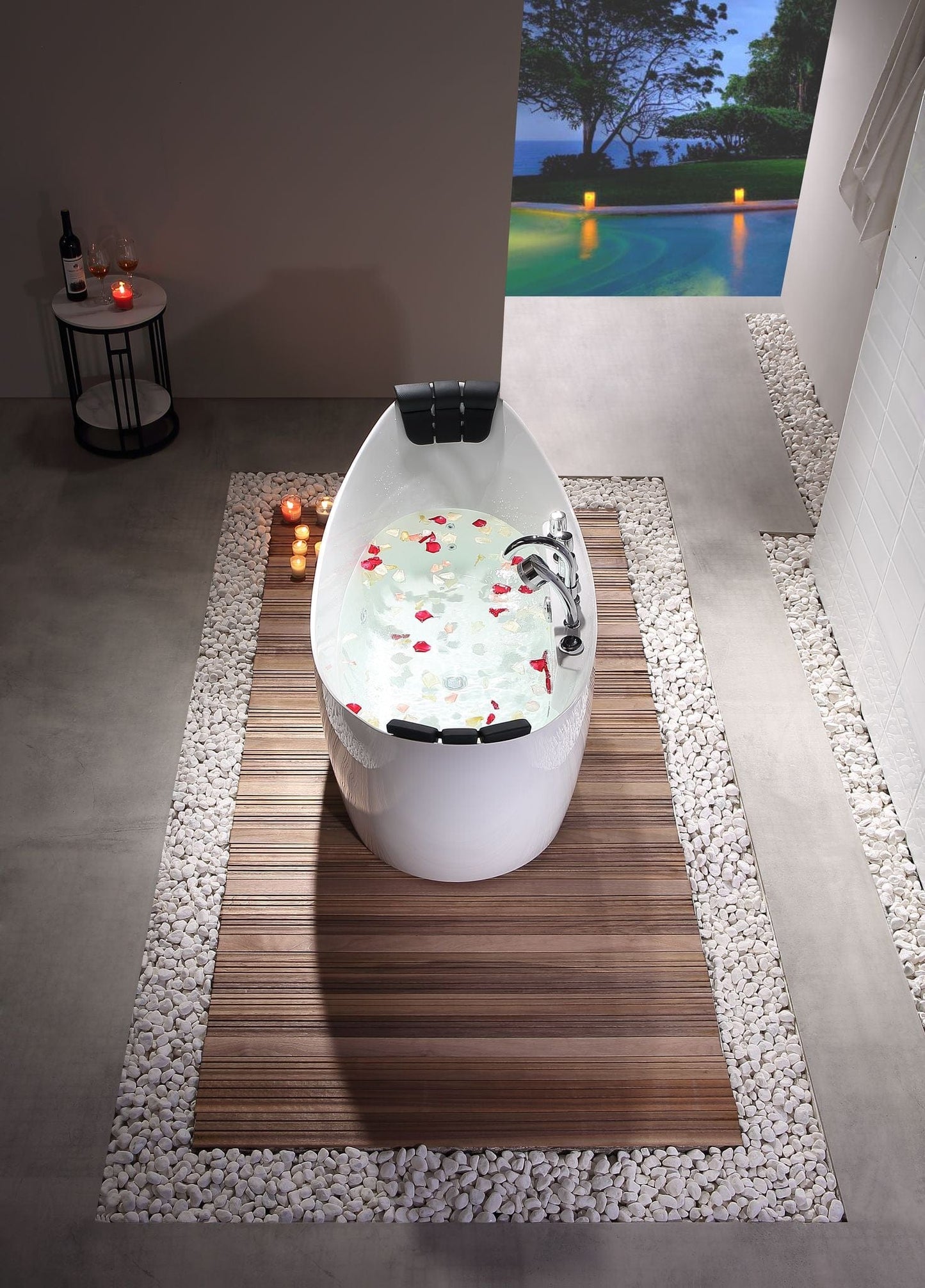 Empava EMPV-67AIS10 Empava - 67AIS10 67 in. Whirlpool Freestanding Acrylic Bathtub