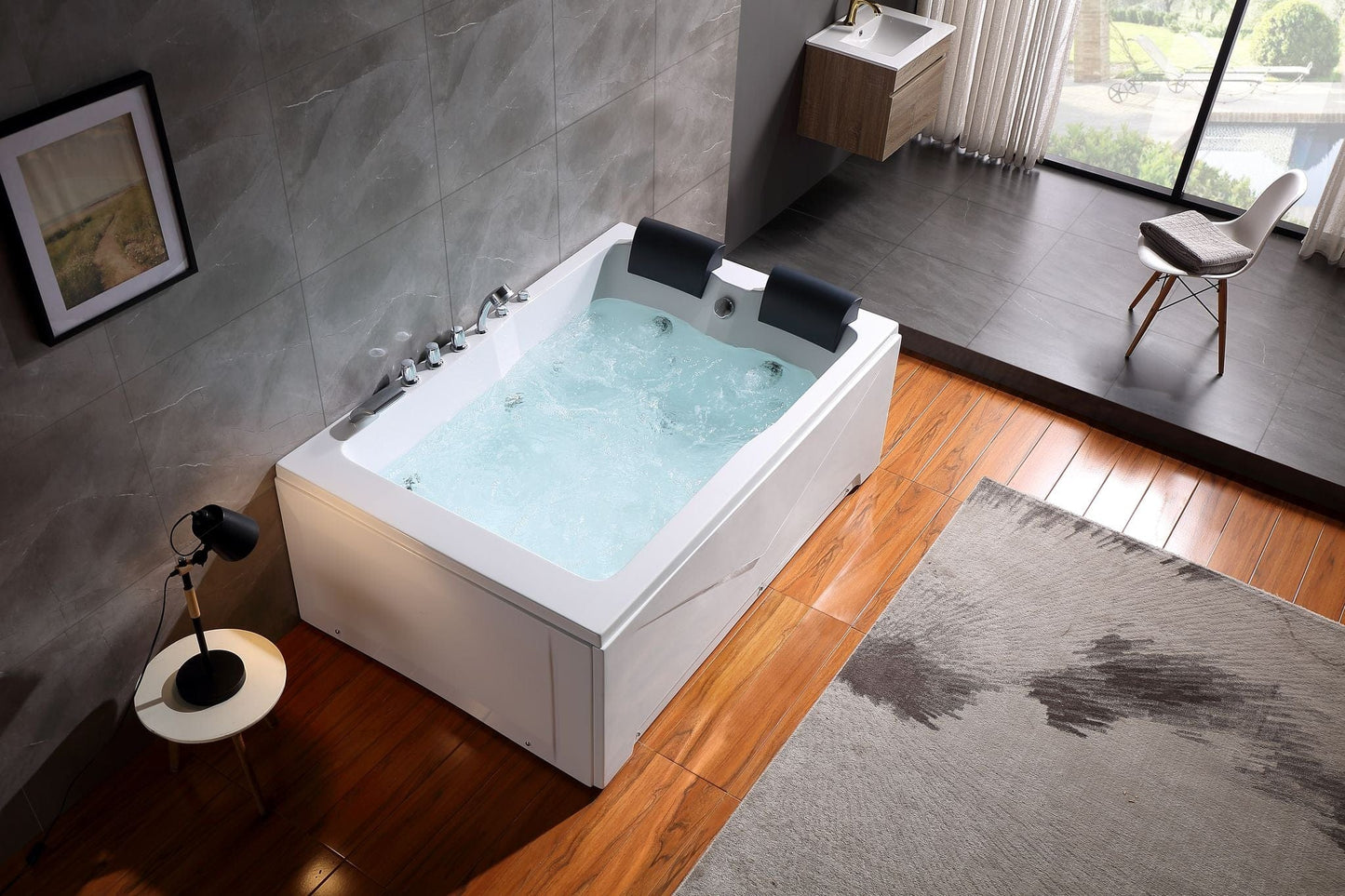 Empava EMPV-71JT667B Empava - 71JT667B 71 in. Acrylic Alcove Whirlpool Bathtub