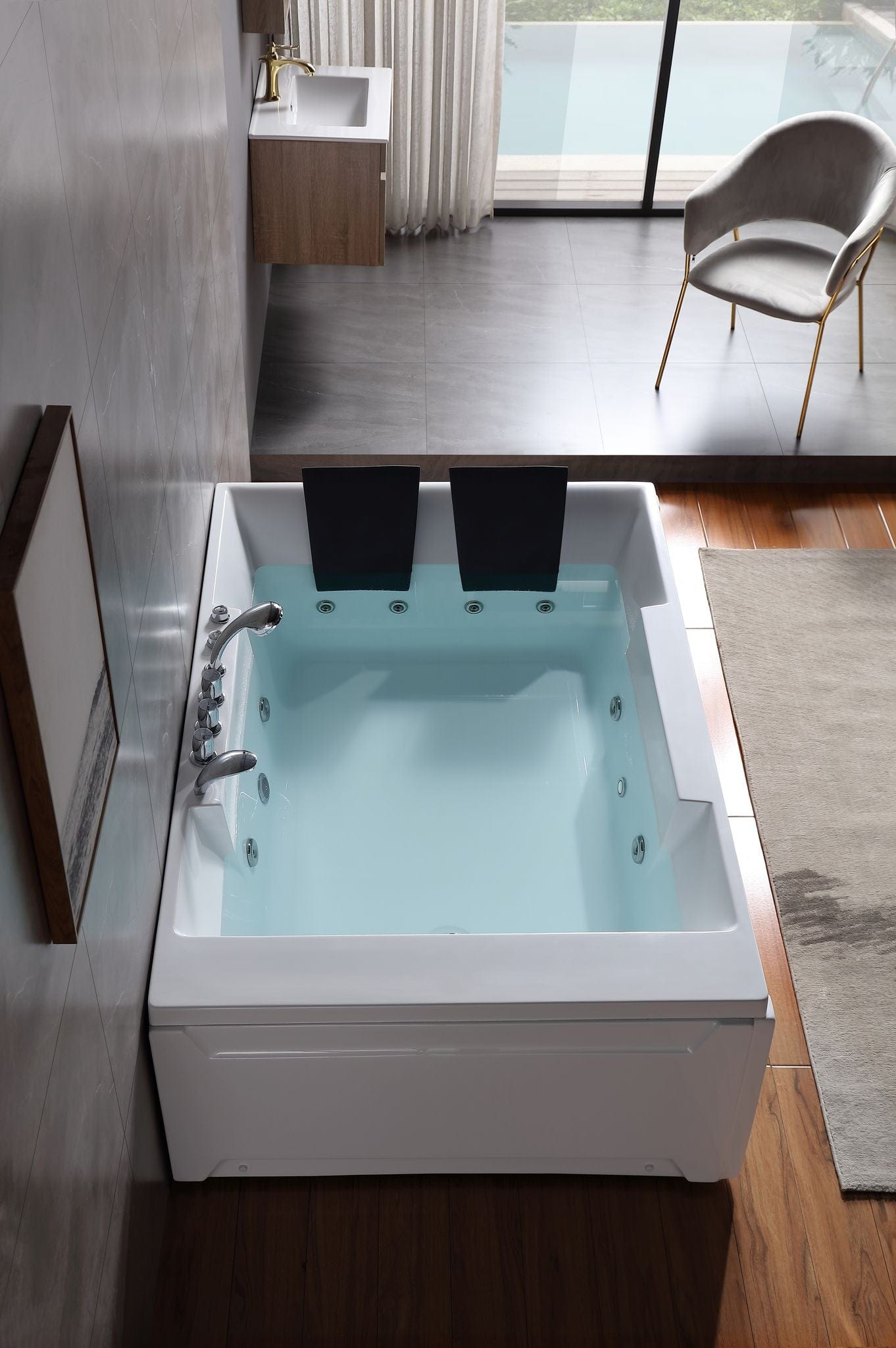 Empava EMPV-72JT367LED Empava - 72JT367LED 72 in. Whirlpool Rectangular Bathtub