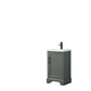 20 Inch Single Sink Bathroom Vanity in Vintage Green with Ceramic Sink and Countertop - Vanity Art VA5020-VG