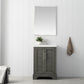 24 Inch Single Sink Bathroom Vanity in Gray with Ceramic Sink and Countertop - Vanity Art VA5024-SG