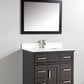 36 Inch Single Sink Bathroom Vanity in Espresso with White Marble Countertop - Vanity Art VA1036E