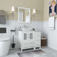 36 Inch Single Sink Bathroom Vanity in White with Marble Countertop - Vanity Art VA3124-36W