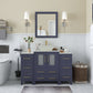 48 Inch Single Sink Bathroom Vanity in Blue with Marble Countertop - Vanity Art VA3124-48B