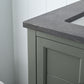 54 Inch Double Sink Bathroom Vanity in Vintage Green with Marble Countertop & Backsplash - Vanity Art VA5054-VG