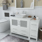 48 Inch Single Sink Bathroom Vanity in White with Marble Countertop - Vanity Art VA3136-48W